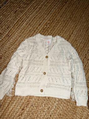 wonder nation Cream Knit Button Cardigan western look